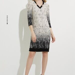 JOSEPH WOMEN’S RIBKOFF KNEE-LENGTH V-NECK SHIFT DRESS STYLE 224088U SZ 6